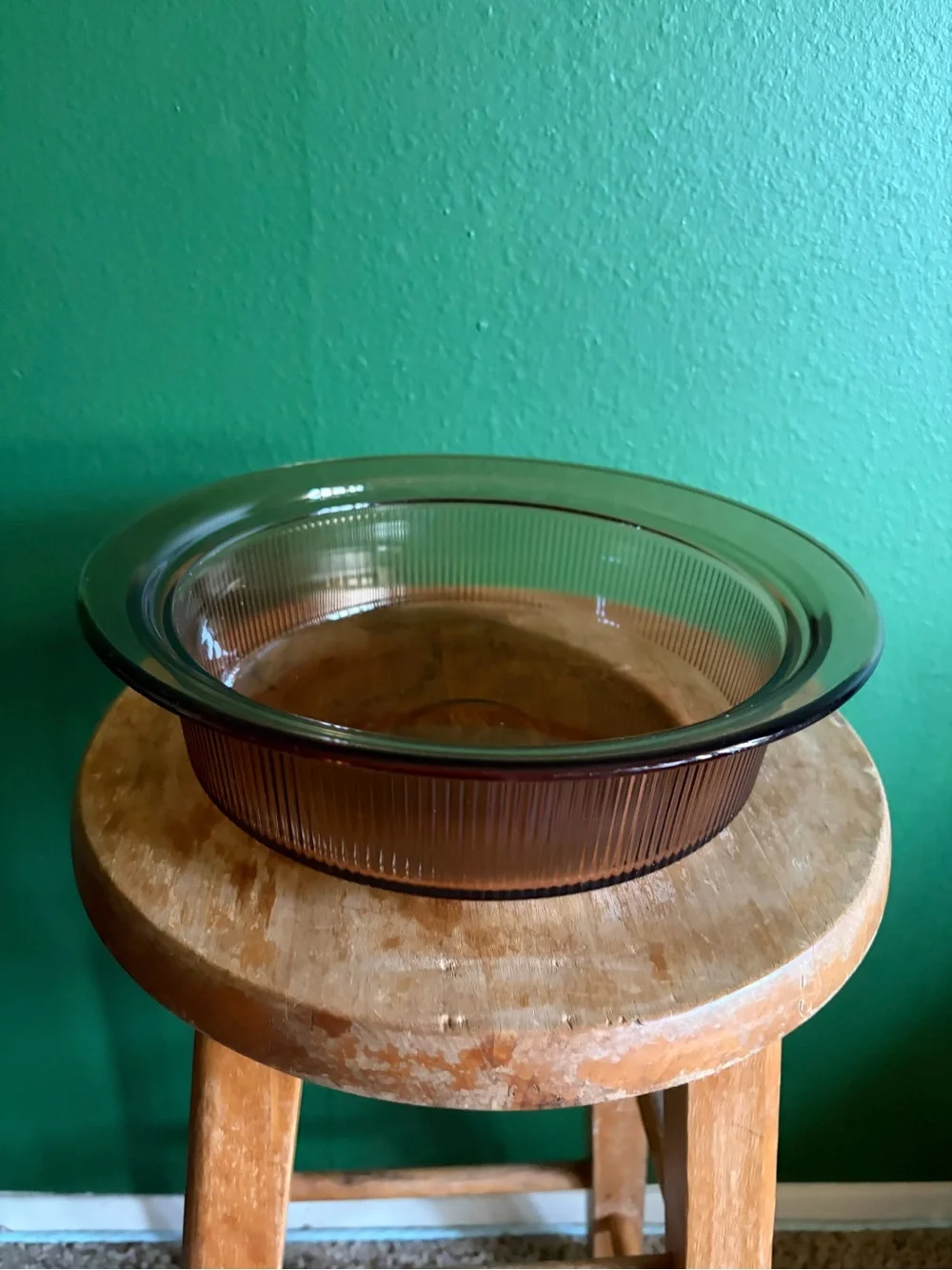 Vintage Corning Visions Amber glass Casserole Dish 2.5 quart